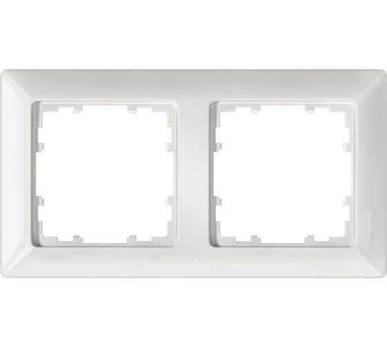 Изображение товара Двухместная рамка Siemens DELTA LINE белый 5TG25520