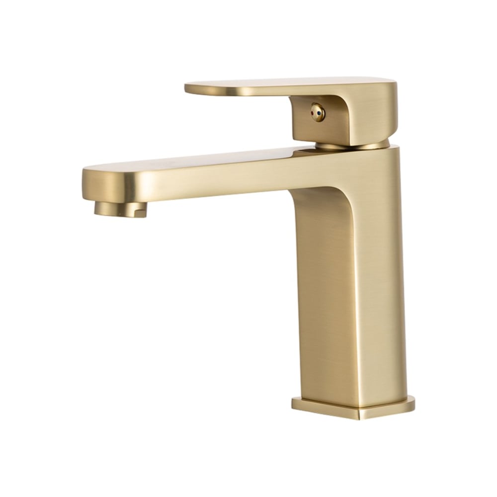 Изображение товара Смеситель для раковины FRAP F1089-3 золото сатин однорычажный современный стиль