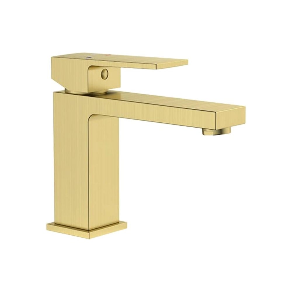 Изображение товара Смеситель для умывальника FRAP F1091-3 золотой сатин матовый современный дизайн