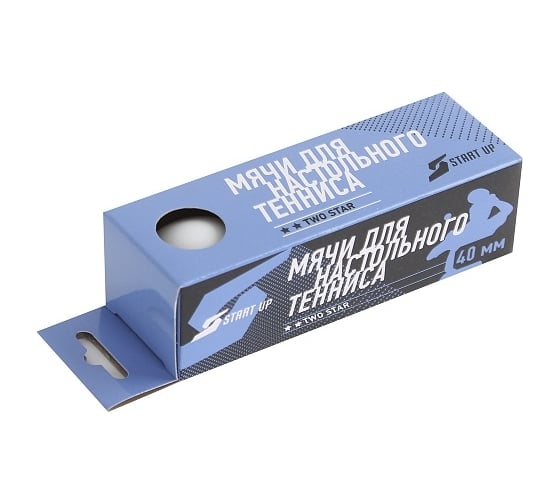 Изображение товара Шарик для настольного тенниса Start Up 2 Star BA-01 40+ пластик, 3 шт 4690222152234