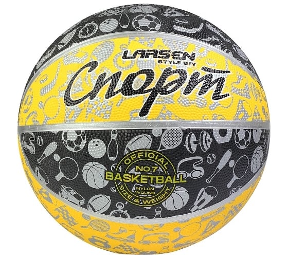 Изображение товара Баскетбольный мяч Start Up Larsen Style Black/Yellow 4690222171594