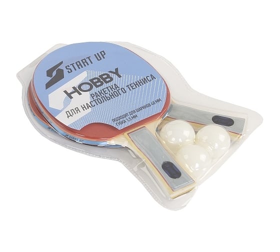 Изображение товара Набор для настольного тенниса Start Up BR-17 0 star 2 ракетки, 3 шара 4690222034349