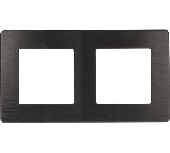 Изображение товара Рамка для розеток и выключателей ЭРА Серия 12 12510205 на 2 поста, Сатин, антрацит Б0052513
