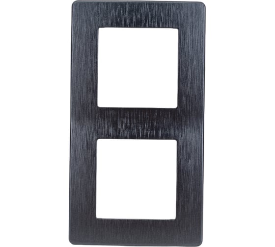 Изображение товара Рамка для розеток и выключателей ЭРА Серия 12 12510212 на 2 поста, Сатин, графит Б0052515