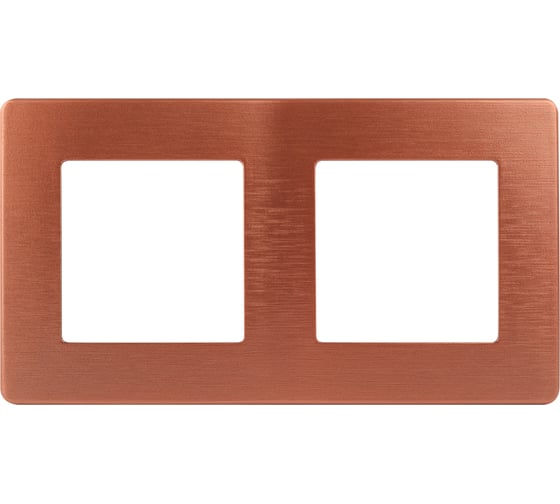Изображение товара Рамка для розеток и выключателей ЭРА Серия 12 12510214 на 2 поста, Сатин, медь Б0052517