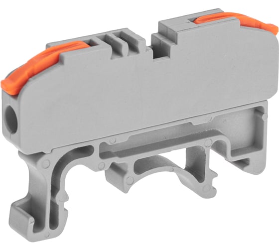 Изображение товара Проходная клемма REXANT СМК 222-421D, 1-полюсная, с креплением на DIN-рейку (0,08-4 мм2), серая, 25 шт. 07-6263-1
