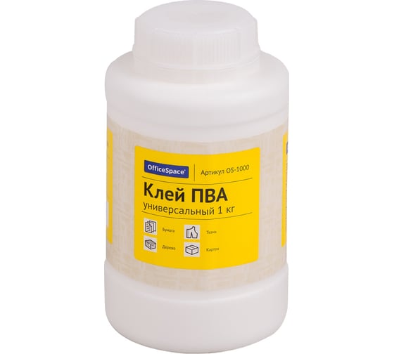 Изображение товара Клей ПВА OfficeSpace (универсальный; 1 кг) OS-1000