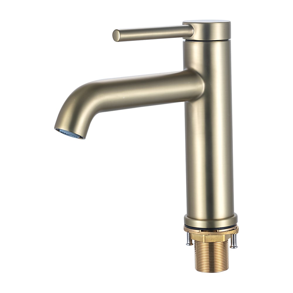 Изображение товара Современный однорычажный смеситель для раковины GAPPO G1006-3 золотой сатин