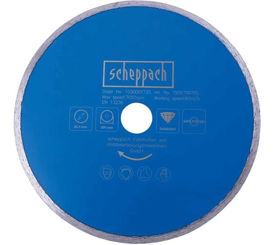 Изображение товара Алмазный диск для плиткореза FS3600 Scheppach 7906700705