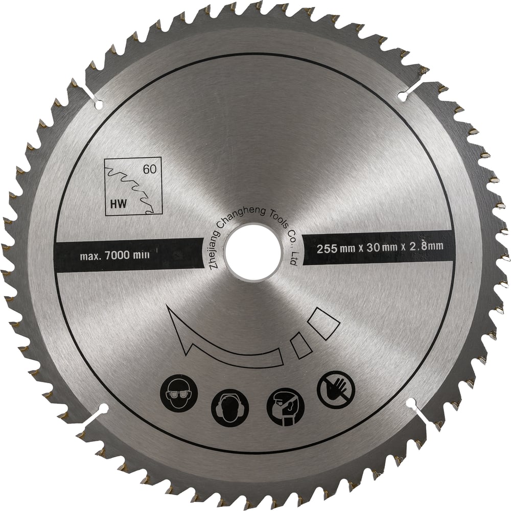 Изображение товара Пильный диск для циркулярной пилы Scheppach HS105 255 мм 60 зубьев