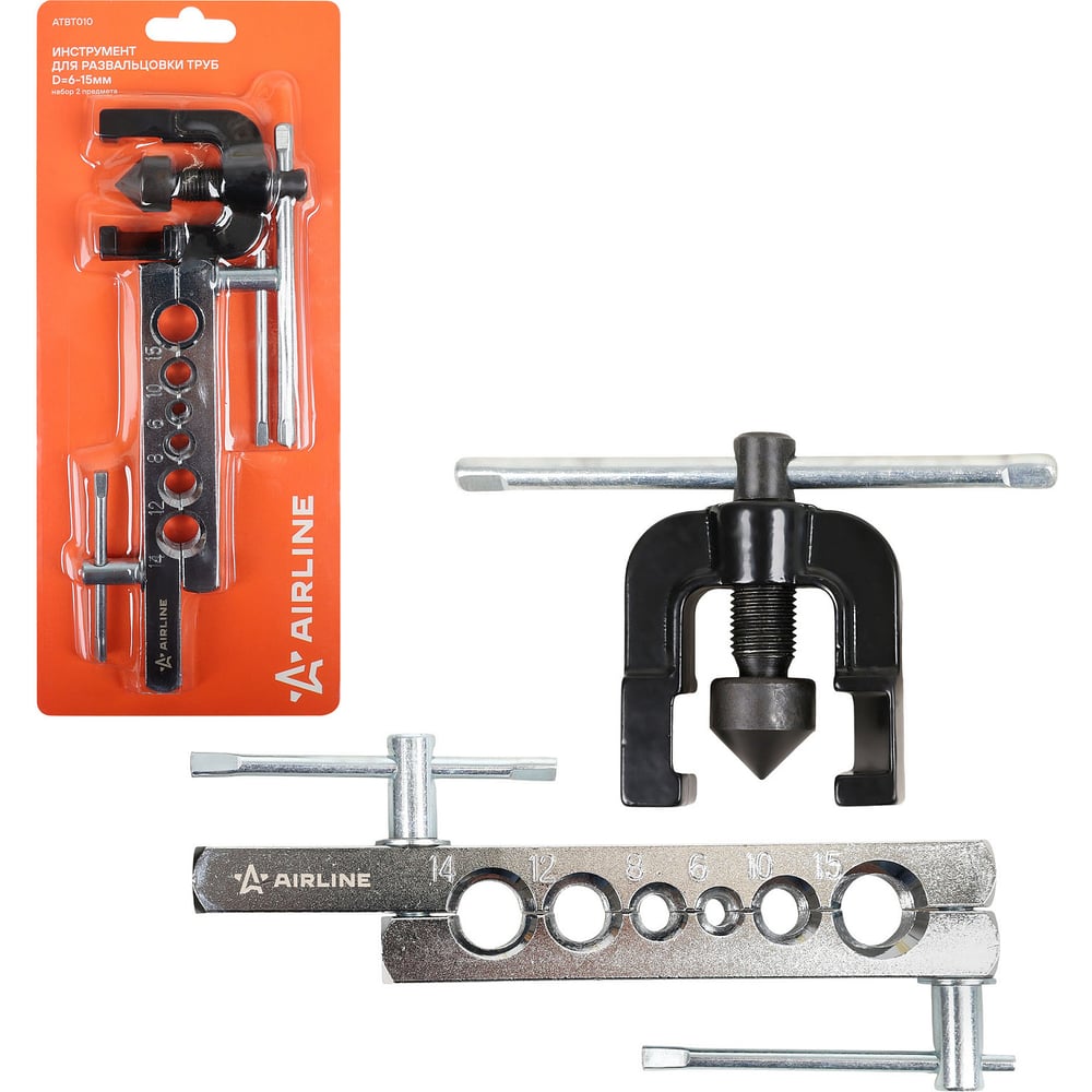 Изображение товара Инструмент для развальцовки труб D=6-15мм Airline набор 2пр