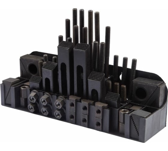 Изображение товара Набор клиновых ступенчатых прижимов (58 предметов; паз 19.7 мм; М18х2.5) ZITOM hc00006