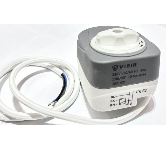 Изображение товара Сервопривод электрический трехточечный VIEIR 230 В 8 Нм 90 для трехходовых и четырехходовых смесительных клапанов и насосных групп VR1137