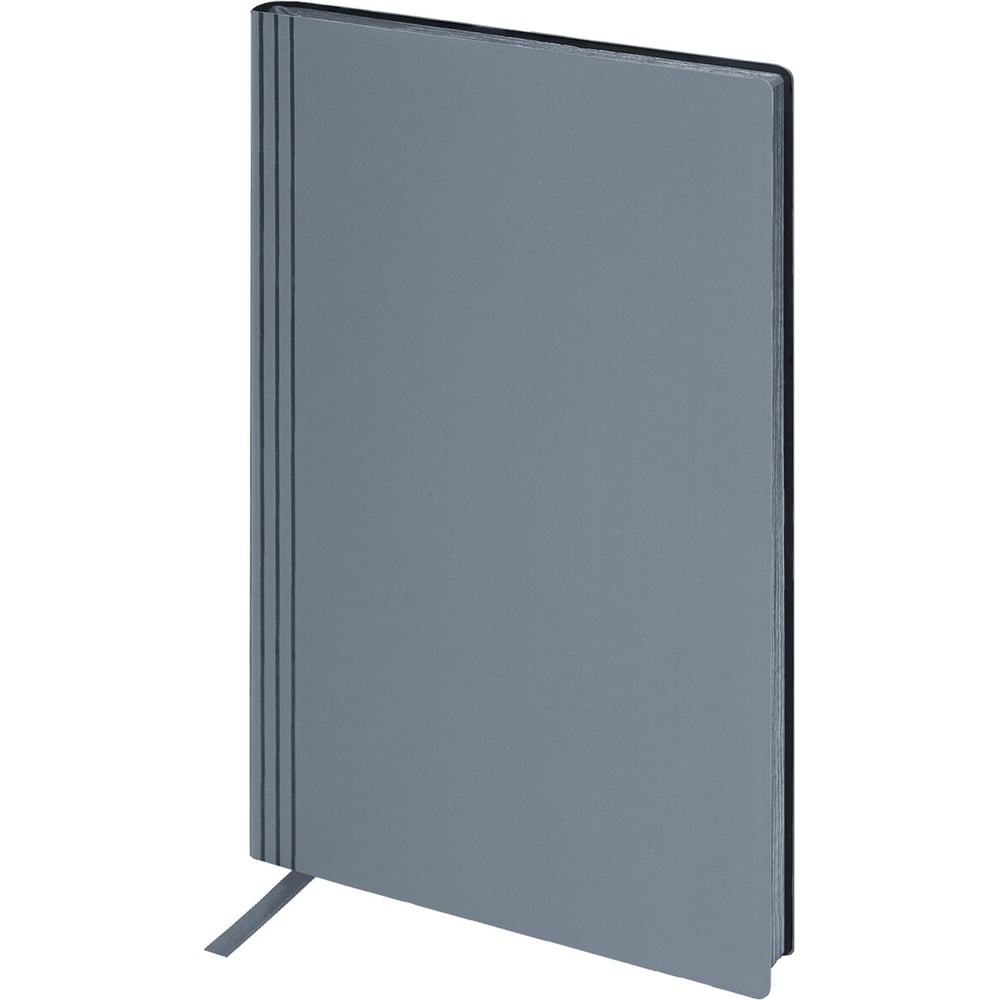 Изображение товара Блокнот BRAUBERG А5 138x213мм Personal, под кожу, 80 листов, клетка, серый 116612