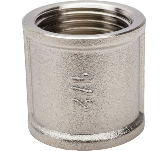 Изображение товара Муфта STI латунная Ду15 (1/2") Ру16 никелированная, внутренняя резьба D270-00416