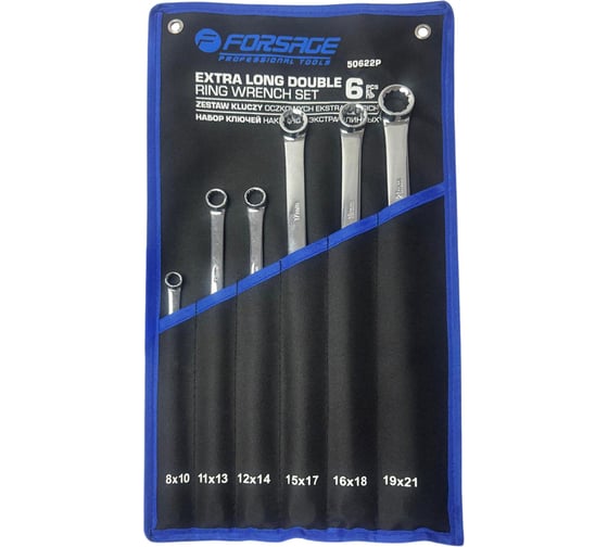 Изображение товара Набор ключей накидных экстра длинных 6 предметов Forsage F-50622P(64129)