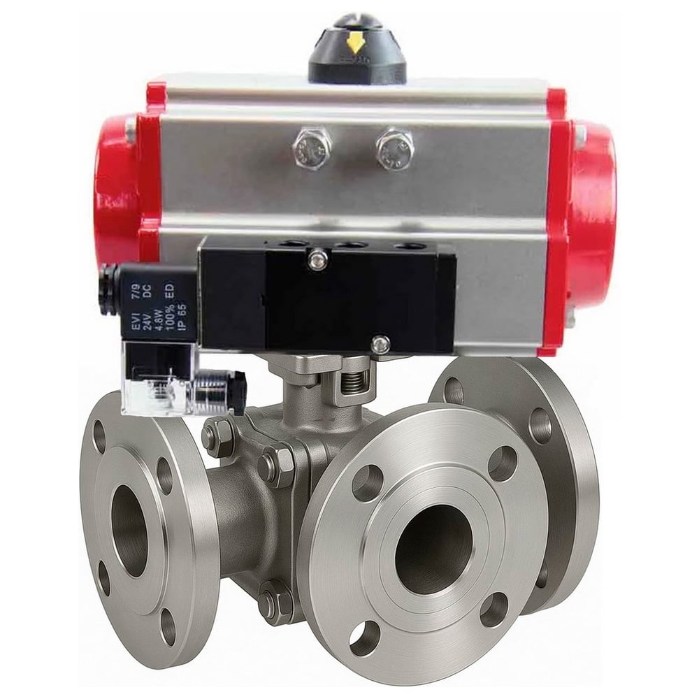 Изображение товара Кран шаровой DN.ru 316-316-PTFE-FP-3L-F-ISO-H Ду50 Ру16 HYMT профессиональный полнопроходной