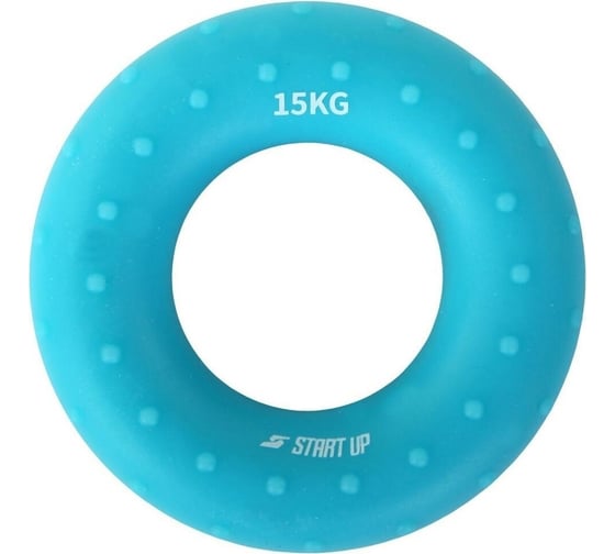Изображение товара Кистевой круглый эспандер Start Up NT34036 с рельефом, 15 кг, голубой 4690222169010