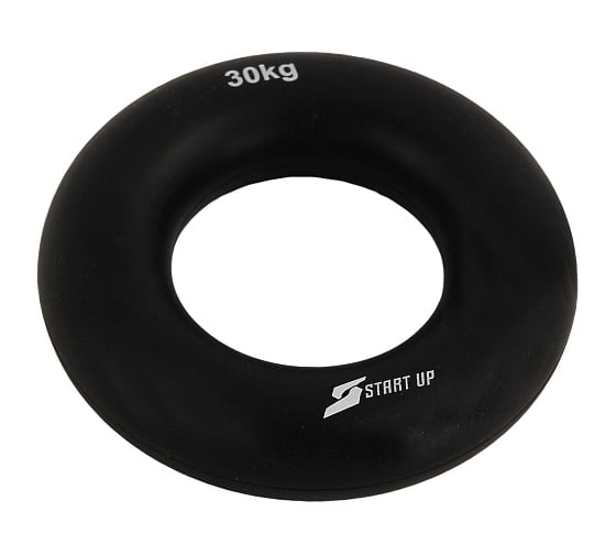 Изображение товара Кистевой круглый эспандер Start Up NT34030 8.8 см, нагрузка 30 кг, чёрный 4690222159660