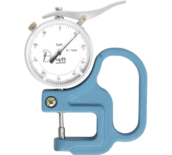 Изображение товара Толщиномер индикаторный ЧИЗ ТР 0- 1, 0.001, для мягких материалов 1134498