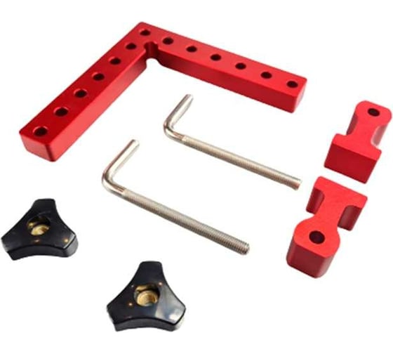 Изображение товара Набор для зажима из алюминиевого уголка и фиксаторов (140x140x16 мм; отверстие 8 мм) UNIQ TOOL UTP-0017SET