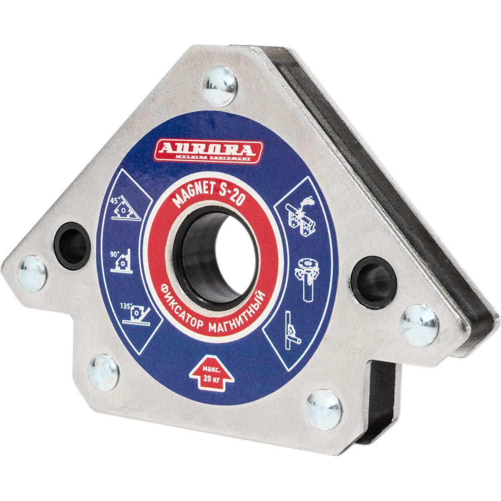 Изображение товара Фиксатор магнитный Aurora Magnet S-20 20 кг, регулируемый углы 45 90 135 градусов