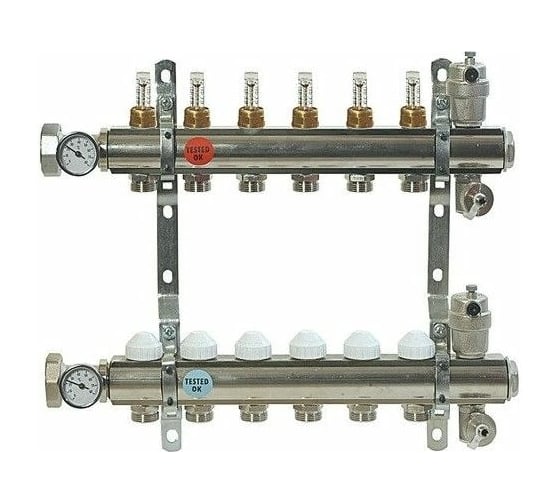 Изображение товара Коллекторная группа Comisa 1- 8 вых., с расходомерами, межосевое 20 см 8810146