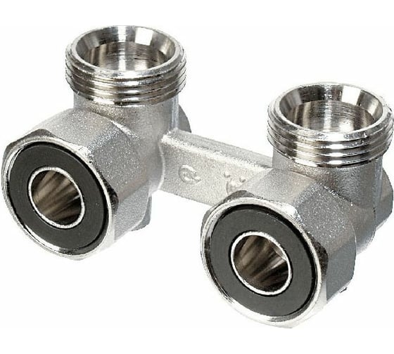 Изображение товара Угловой узел с шаровыми кранами Comisa плоский, двухтрубный 3/4 8821015