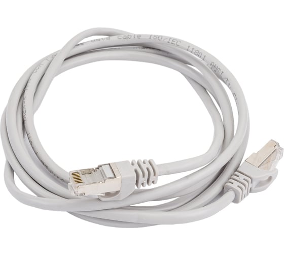 Изображение товара Патч-корд ЭРА Simple PC-2F-A F/UTP категория 5e, длина 2 метра, экранированный, серый, Б0051382