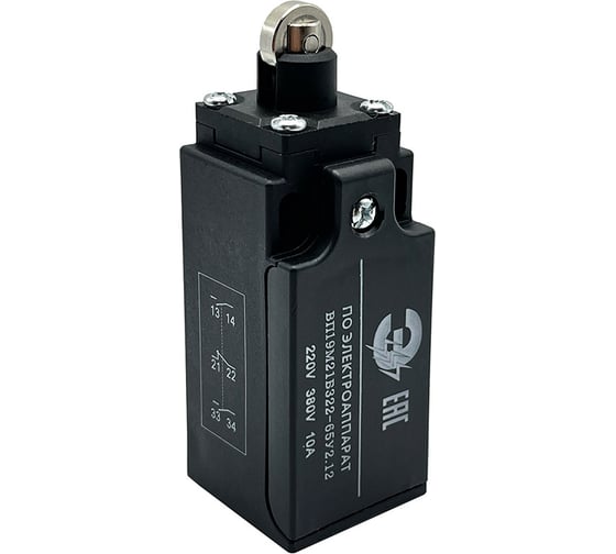 Изображение товара Выключатель путевой концевой МЭЗ ВП19М21Б322-65У2.14 толкатель с роликом, 3НЗ, прямое действие ЕА1932214