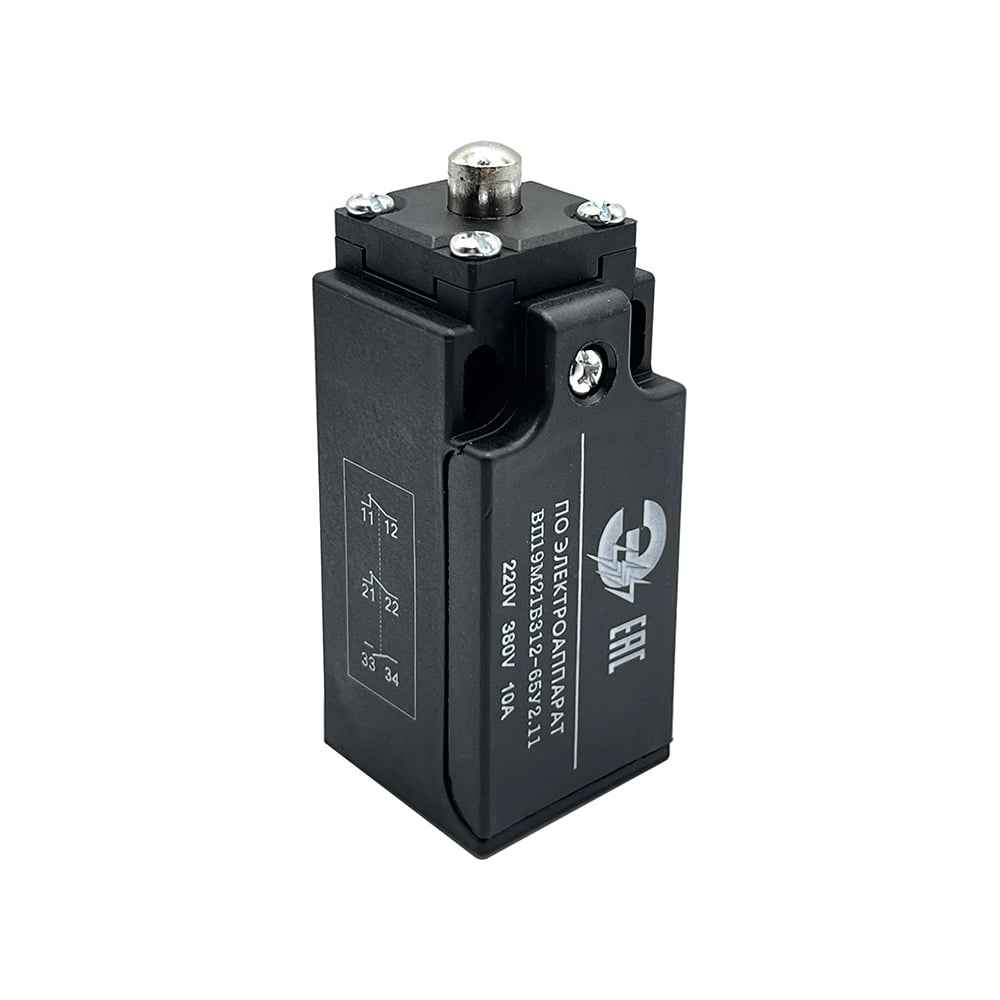 Изображение товара Выключатель путевой концевой МЭЗ ВП19М21Б312-65У2.12 2НО+1НЗ подключение 220/380В