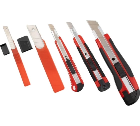 Изображение товара Набор ножей Attache 3 пласт. ножа, 9 и 18 мм с запас. лезвия 2175527