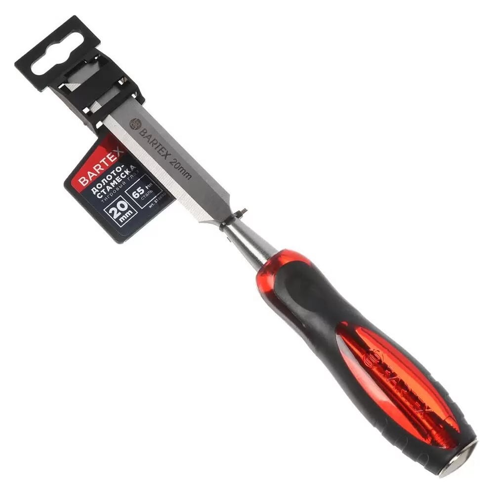 Изображение товара Долото-стамеска BARTEX 20 мм с двухкомпонентной рукоятью для работы по дереву