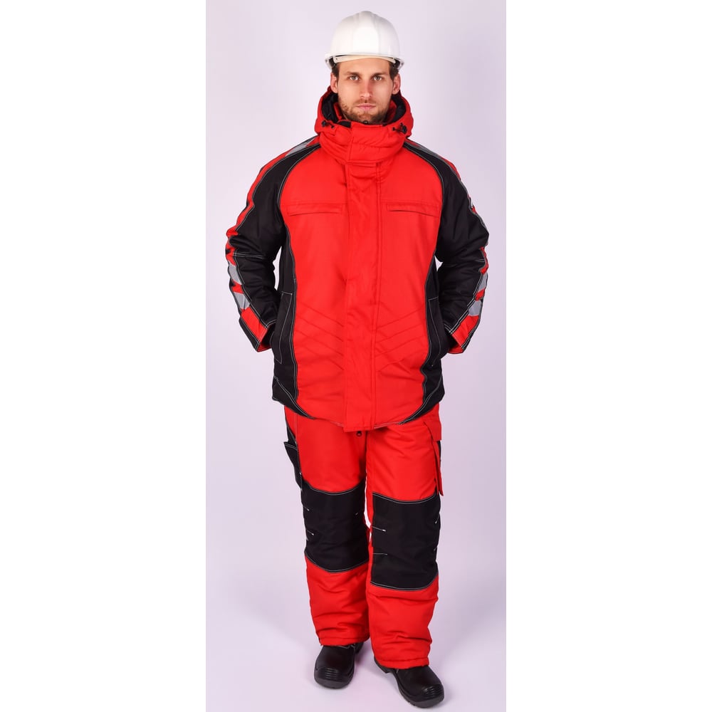 Изображение товара Утепленная куртка Антекс Имидж красный черный 52-54 унисекс водоотталкивающая