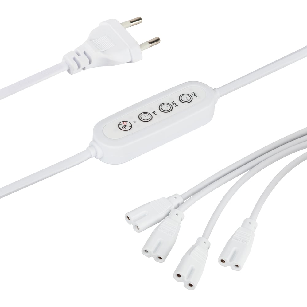 Изображение товара Разветвитель сетевой ЭРА 4х IEC C7 с таймером 9 12 15 часов 2 метра