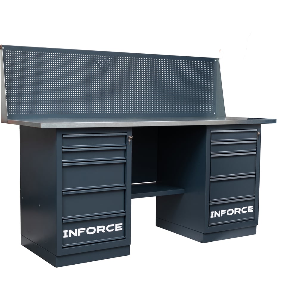 Изображение товара Верстак с драйверами и экраном Inforce 1800х686х1350 профессиональный