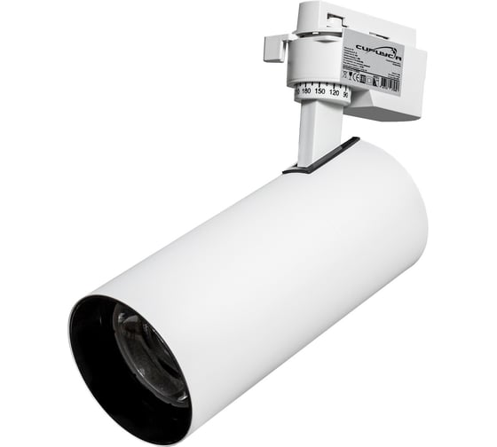 Изображение товара Светодиодный Трековый светильник Сириус А 1P 30Вт 4000K 24град 2700Лм IP20 белый СириусА STR-30W-1P-W-4K