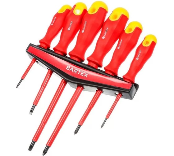 Изображение товара Набор отверток BARTEX 6 пр, , SL PH, CrV сталь, блистер 455727