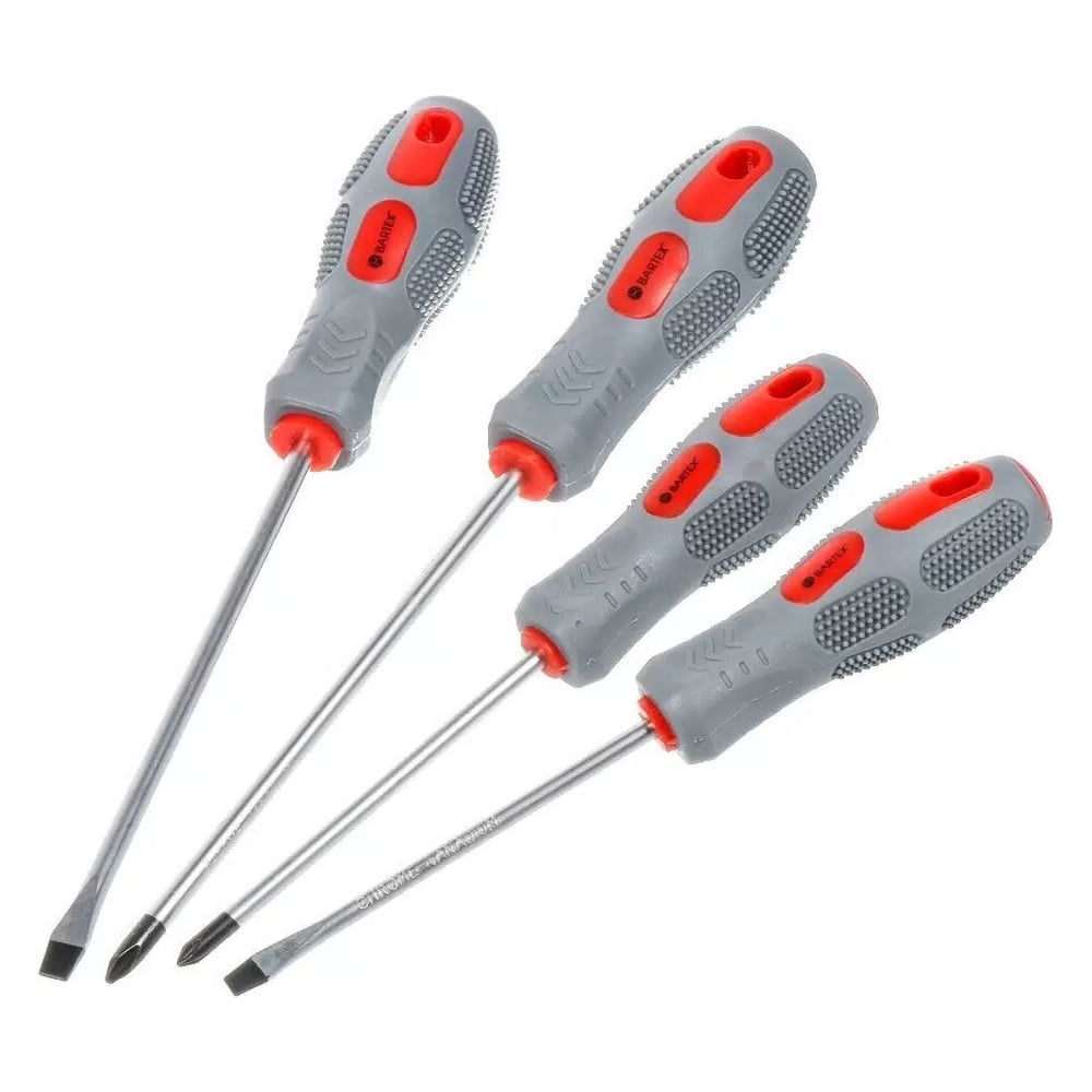 Изображение товара Полупрофессиональный набор отверток BARTEX 4 пр CrV магнит статус