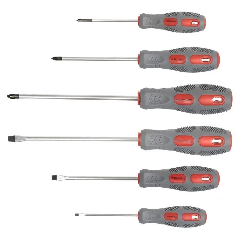 Изображение товара Комплект отверток BARTEX 6 пр с разными наконечниками, CrV сталь