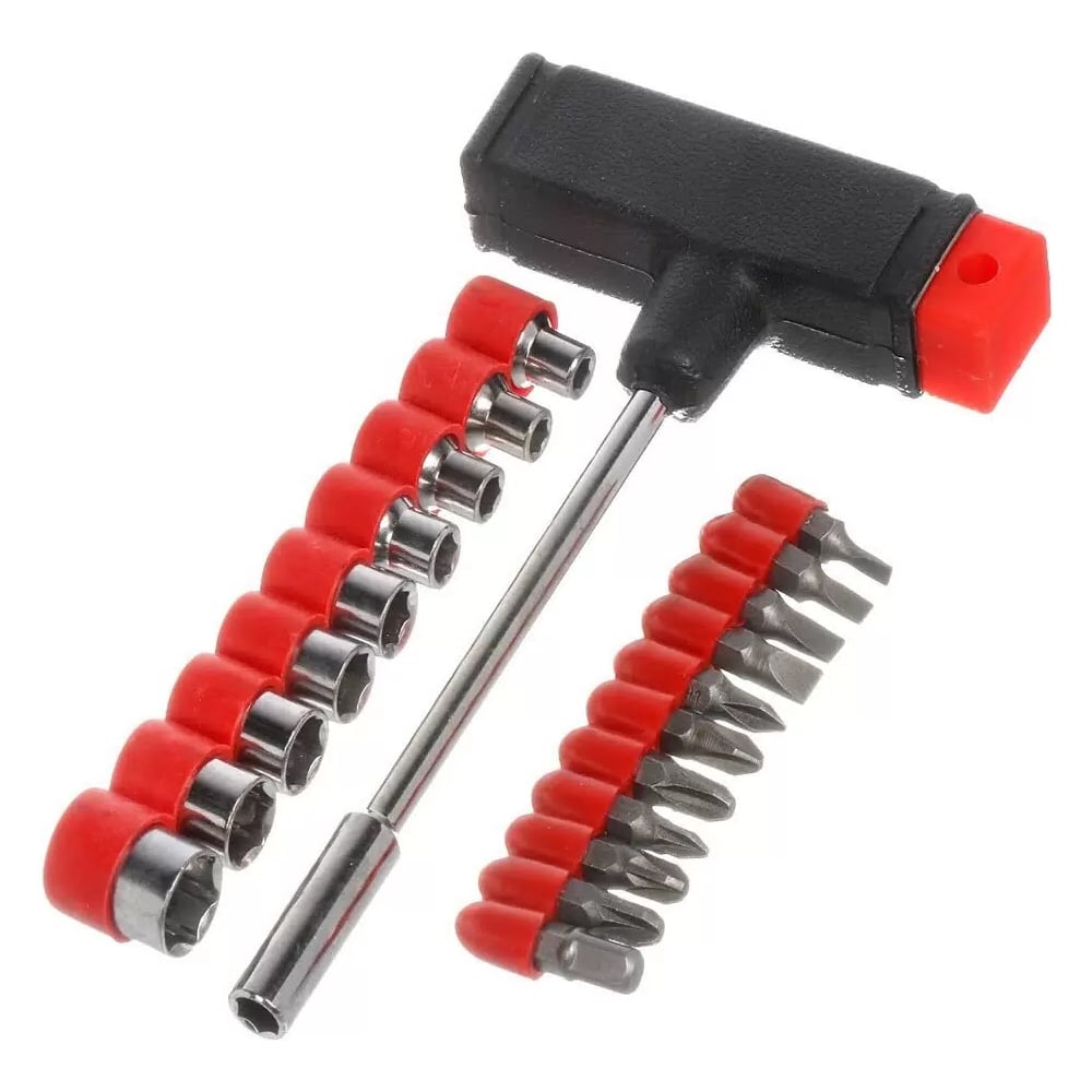 Изображение товара Набор отверток с битами BARTEX 21 пр, SL, PH, T, Т-образная ручка, углерод сталь