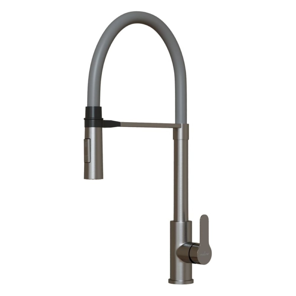 Изображение товара Смеситель для кухни MIXLINE 35k MLSS-0402 серый с гибким изливом