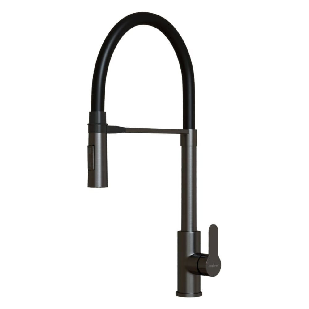 Изображение товара Современный кухонный смеситель MIXLINE 35k MLSS-0402BL черный графит