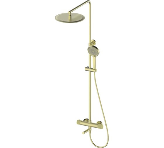 Изображение товара Душевая стойка с термостатом Oliveeka золото матовое OL-739902-BG