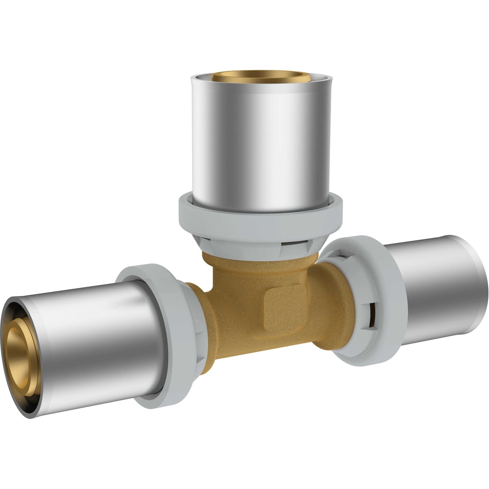 Изображение товара Тройник равнопроходной RIIFO Omni латунь 75 для трубных систем