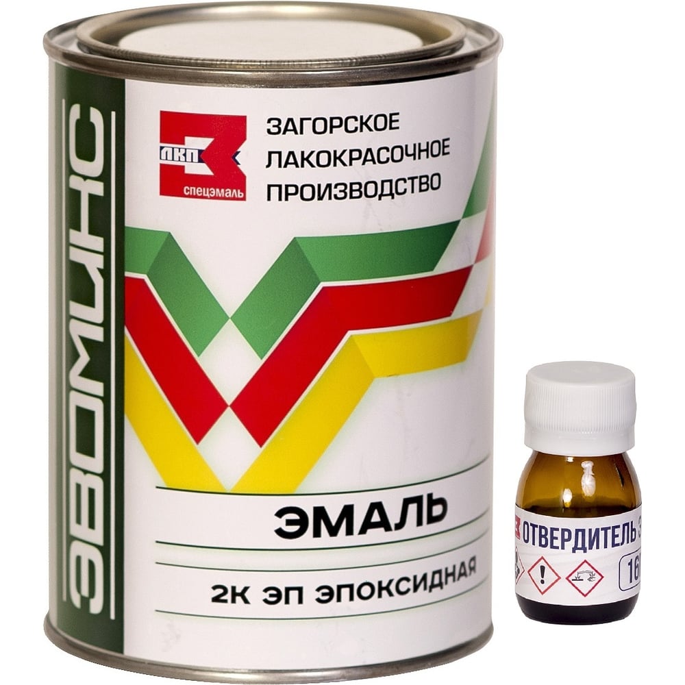 Изображение товара Эпоксидная двухкомпонентная эмаль Эвомикс зеленая 1кг с отвердителем 16г для защиты поверхностей