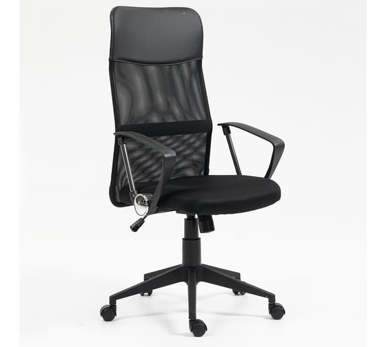 Изображение товара Кресло ФЕЛИКС руководителя Спутник, черный, с механизмом качания, экокожа/ткань ТК-002994000256
