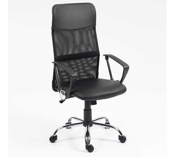 Изображение товара Кресло ФЕЛИКС руководителя Спутник +, черный, с механизмом качания, экокожа ТК-002994000255