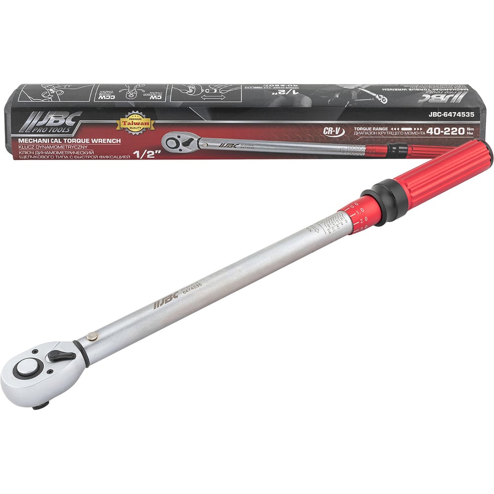 Изображение товара Ключ динамометрический щелчкового типа JBC с быстрой фиксацией 40-220Нм, 1/2 -6474535(63780) JBC-6474535(63780)