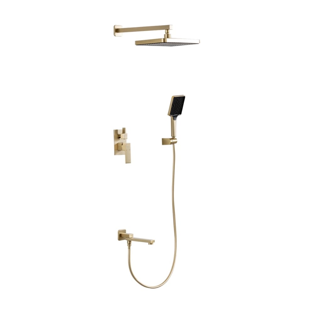 Изображение товара Душевая система с поворотным изливом, верхним душем и латунным смесителем FRAP F7191-3